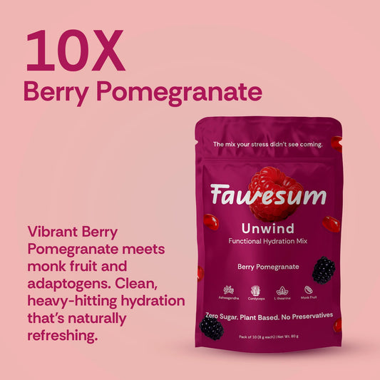 Berry Pomegranate Unwind Hydration Mix | Pack of 10