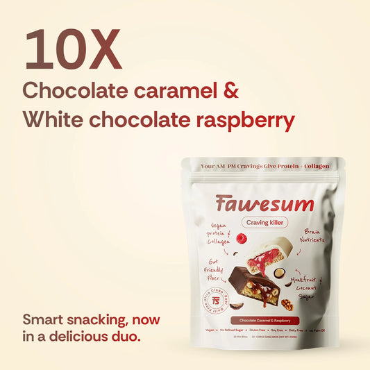 Chocolate Caramel & Raspberry - Collagen & Protein Bites | Variety Pack of 10