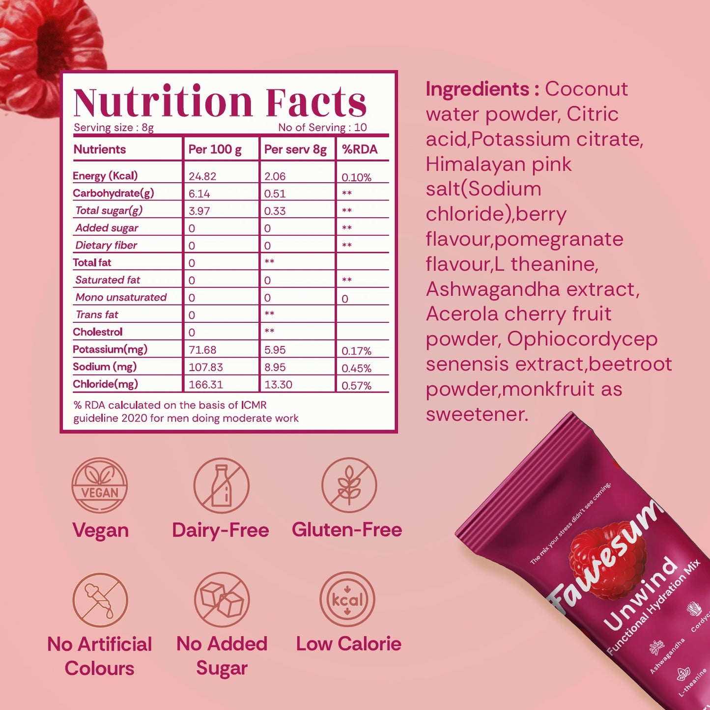 Berry Pomegranate Unwind Hydration Mix | Pack of 10