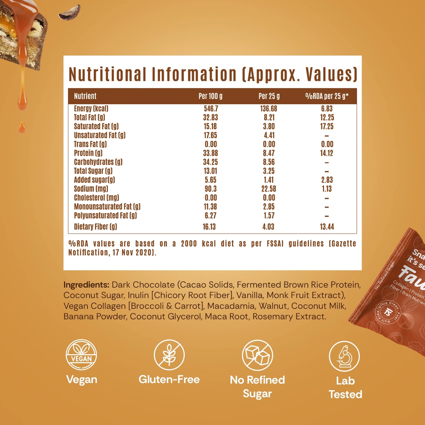 Chocolate Caramel - Collagen & Protein Bites | Pack of 10