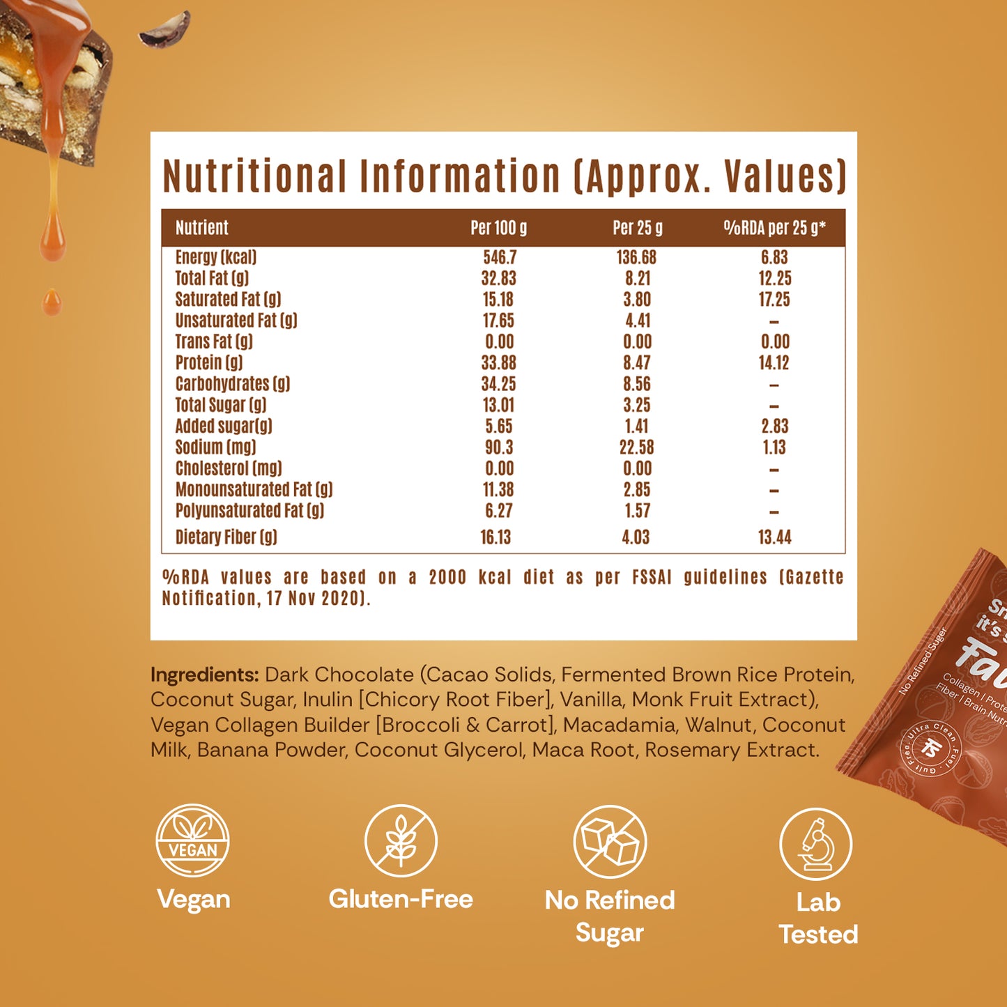 Chocolate Caramel - Collagen Builder & Protein Bites | Pack of 10