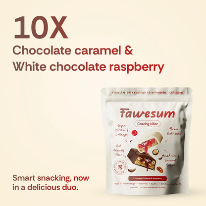 Chocolate Caramel & Raspberry - Collagen & Protein Bites | Variety Pack of 10