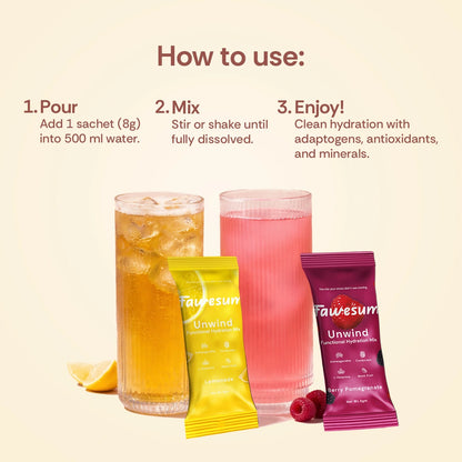 Lemonade & Berry Pomegranate Unwind Hydration Mix | Variety Pack of 10